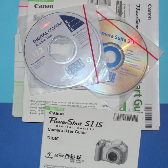 Canon Power Shot S1 iS Digital Camera 3.2 Mega Pixel Parts Only Silver 10X Zoom - Picture 8 of 8